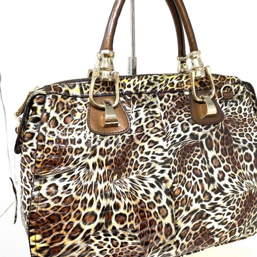 FASHION SENSE CHEETAH PRINT PATENT LEATHER HANDBAG 🐆